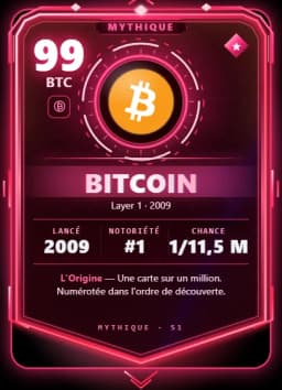 Carte Mythique Bitcoin « L'Origine »