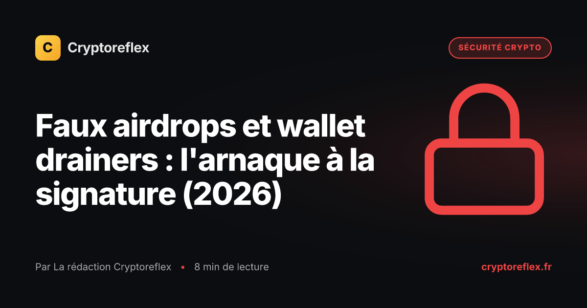 Cover : Faux airdrops et wallet drainers : l'arnaque à la signature (2026)