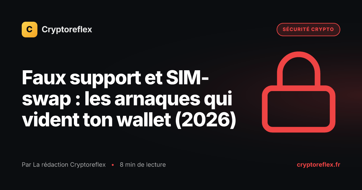 Cover : Faux support et SIM-swap : les arnaques qui vident ton wallet (2026)
