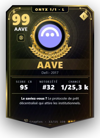Carte Reflex Aave, version Onyx 1/1