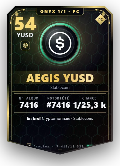 Carte Reflex Aegis YUSD, version Onyx 1/1