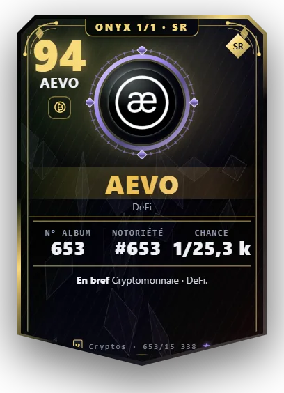 Carte Reflex Aevo, version Onyx 1/1