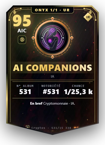Carte Reflex AI Companions, version Onyx 1/1