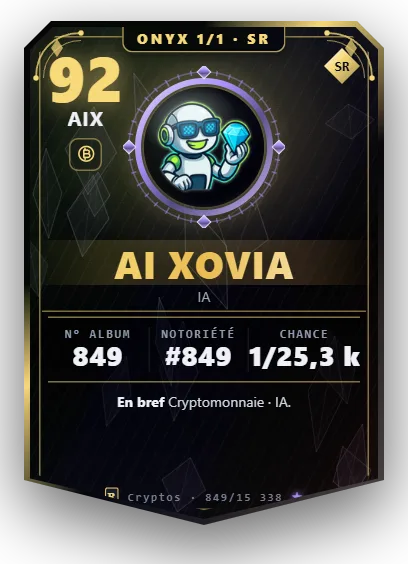 Carte Reflex AI XOVIA, version Onyx 1/1