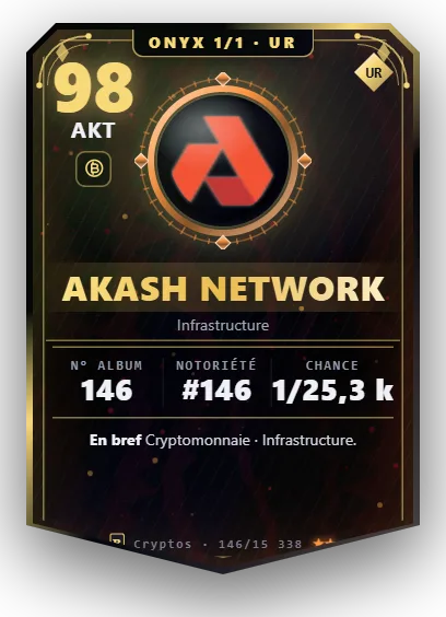 Carte Reflex Akash Network, version Onyx 1/1