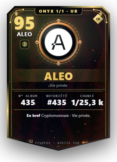 Carte Reflex ALEO, version Onyx 1/1
