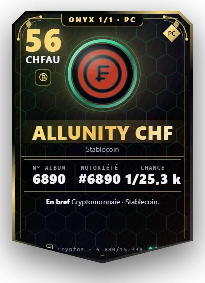 Carte Reflex AllUnity CHF, version Onyx 1/1