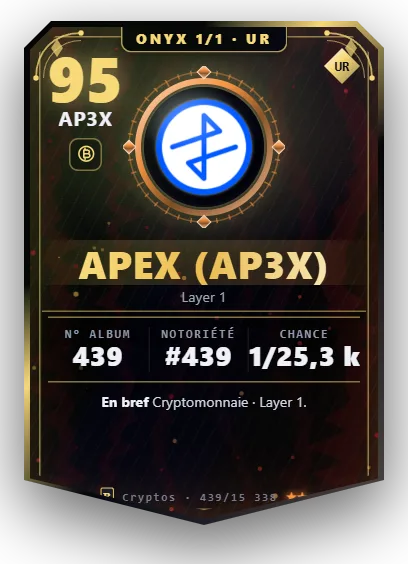 Carte Reflex APEX, version Onyx 1/1