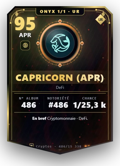 Carte Reflex Capricorn, version Onyx 1/1