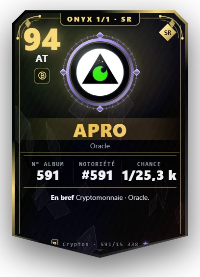 Carte Reflex Apro, version Onyx 1/1