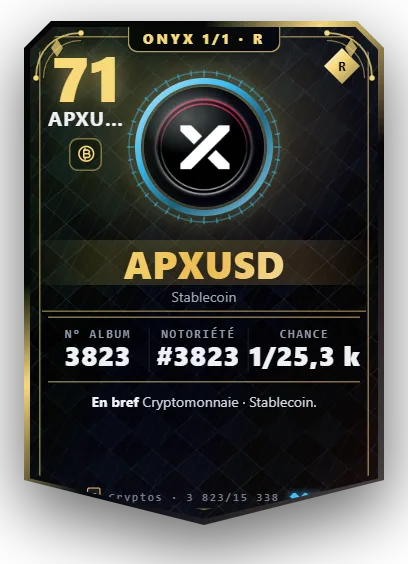Carte Reflex apxUSD, version Onyx 1/1