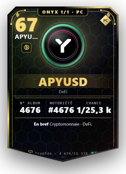Carte Reflex apyUSD, version Onyx 1/1