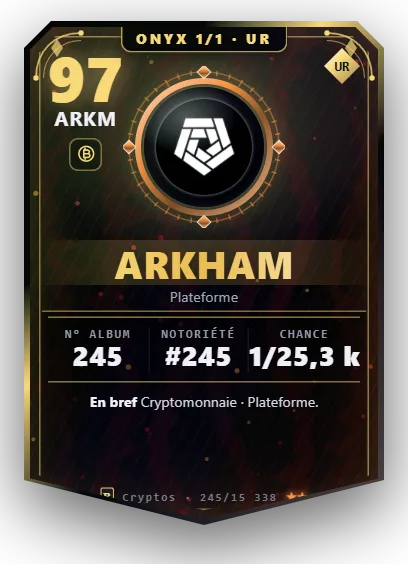 Carte Reflex Arkham, version Onyx 1/1