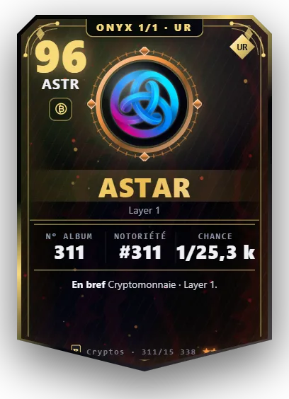 Carte Reflex Astar, version Onyx 1/1