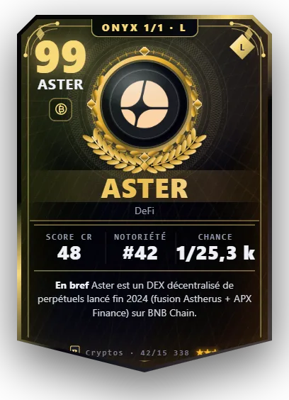 Carte Reflex Aster, version Onyx 1/1