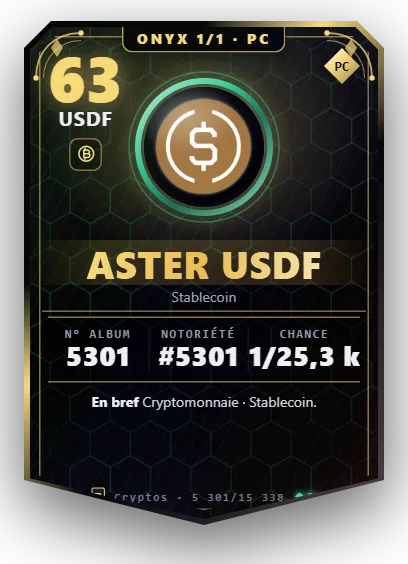 Carte Reflex Aster USDF, version Onyx 1/1