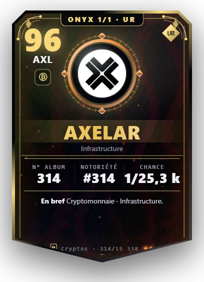 Carte Reflex Axelar, version Onyx 1/1