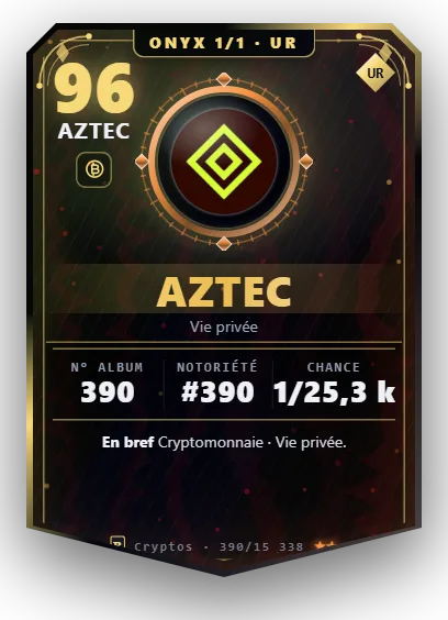 Carte Reflex Aztec, version Onyx 1/1