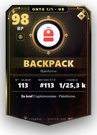 Carte Reflex Backpack, version Onyx 1/1