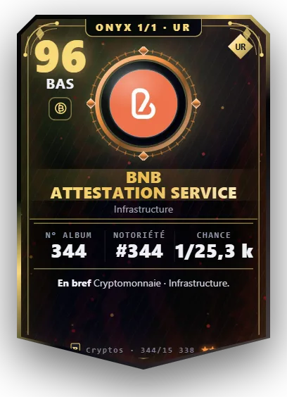 Carte Reflex BNB Attestation Service, version Onyx 1/1