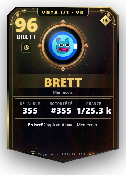 Carte Reflex Brett, version Onyx 1/1