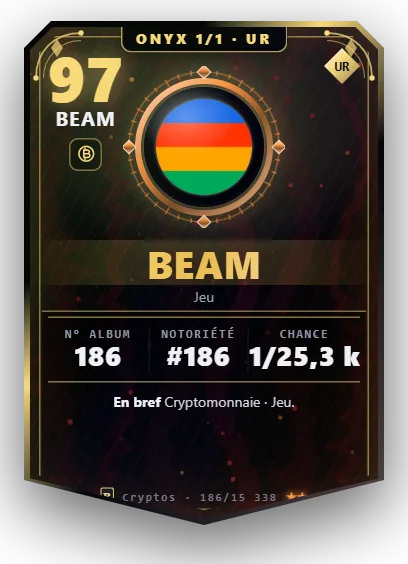 Carte Reflex Beam, version Onyx 1/1