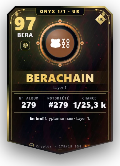 Carte Reflex Berachain, version Onyx 1/1