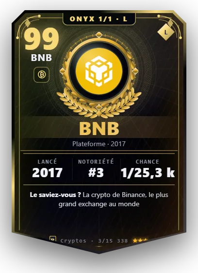 Carte Reflex BNB, version Onyx 1/1