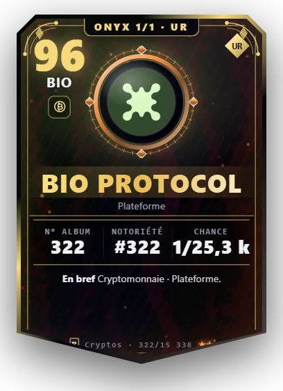 Carte Reflex Bio Protocol, version Onyx 1/1