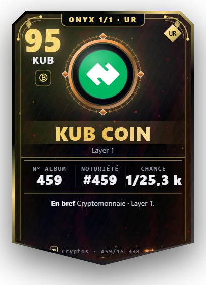 Carte Reflex KUB Coin, version Onyx 1/1