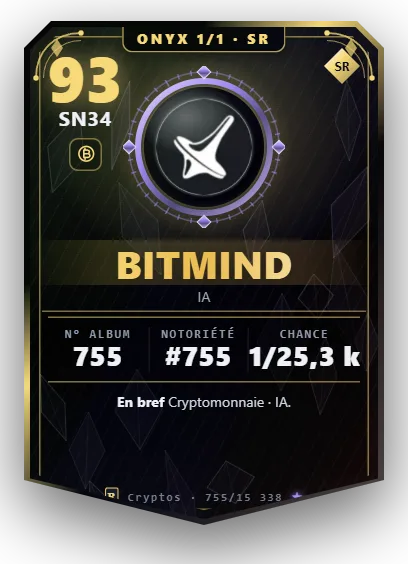 Carte Reflex BitMind, version Onyx 1/1