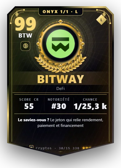 Carte Reflex Bitway, version Onyx 1/1