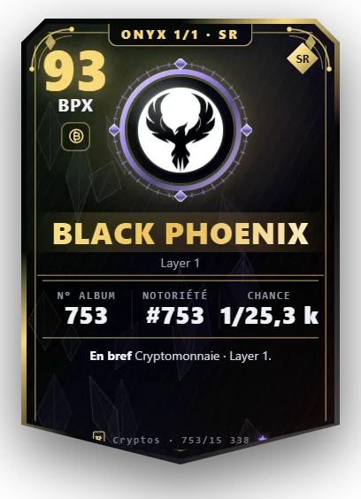 Carte Reflex Black Phoenix, version Onyx 1/1