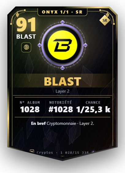 Carte Reflex Blast, version Onyx 1/1