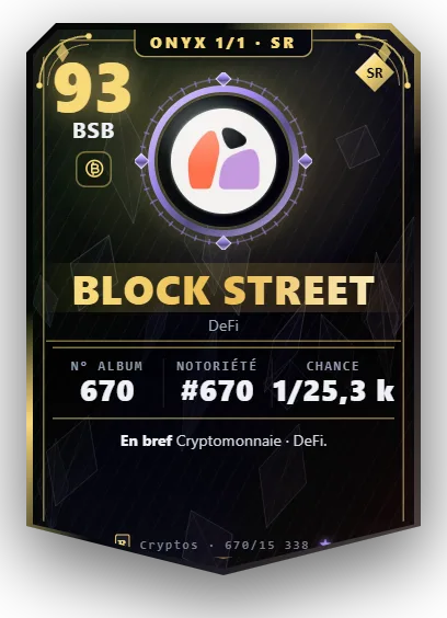 Carte Reflex Block Street, version Onyx 1/1