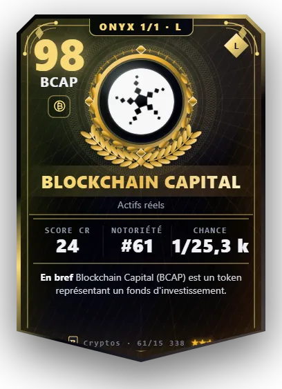 Carte Reflex Blockchain Capital, version Onyx 1/1