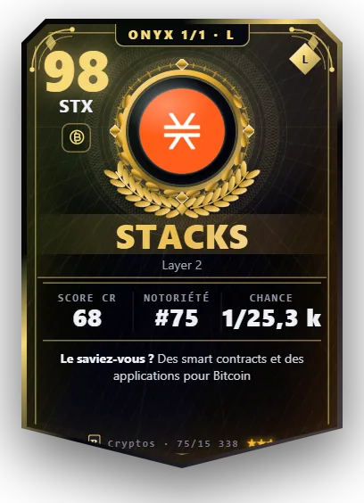 Carte Reflex Stacks, version Onyx 1/1