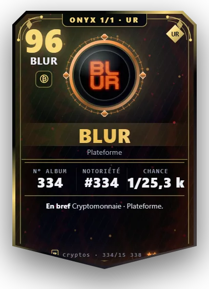 Carte Reflex Blur, version Onyx 1/1