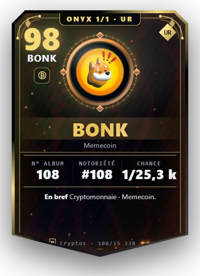 Carte Reflex Bonk, version Onyx 1/1