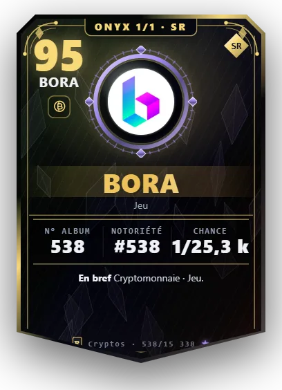 Carte Reflex BORA, version Onyx 1/1