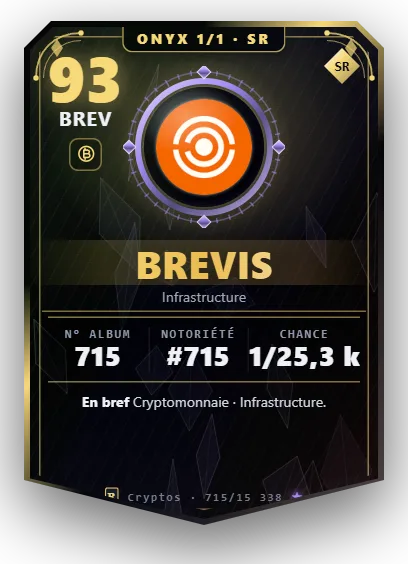 Carte Reflex Brevis, version Onyx 1/1