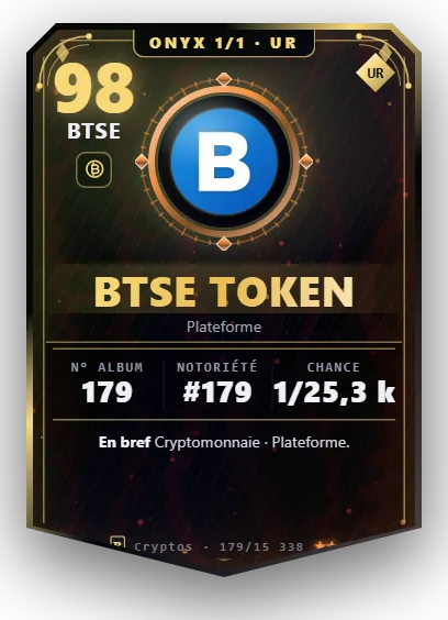 Carte Reflex BTSE Token, version Onyx 1/1