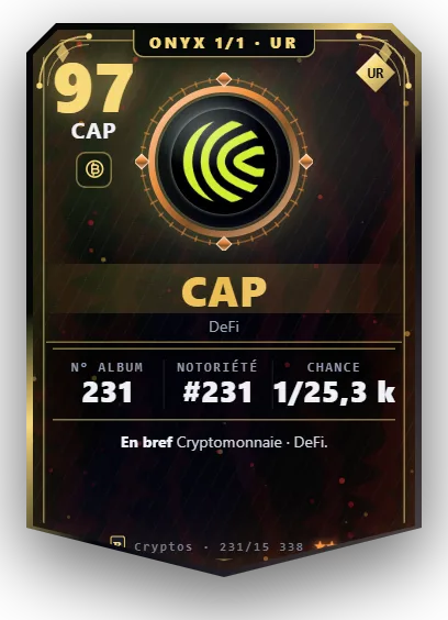 Carte Reflex Cap, version Onyx 1/1
