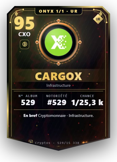 Carte Reflex CargoX, version Onyx 1/1