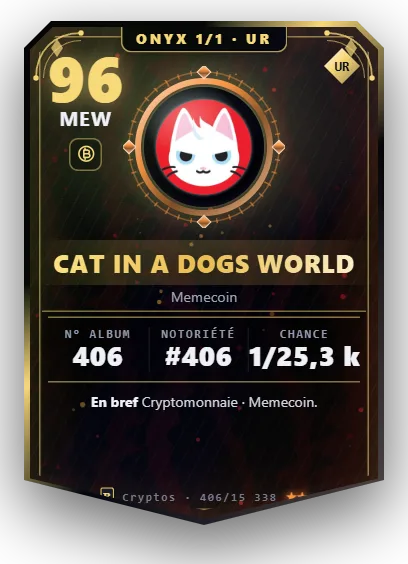 Carte Reflex cat in a dogs world, version Onyx 1/1