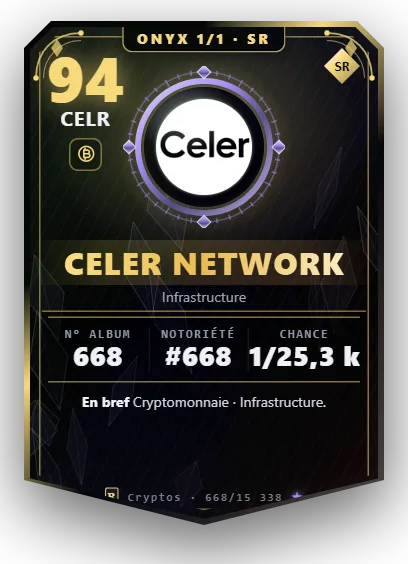 Carte Reflex Celer Network, version Onyx 1/1