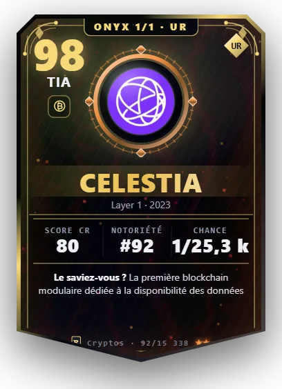 Carte Reflex Celestia, version Onyx 1/1