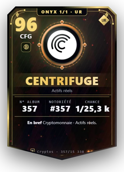 Carte Reflex Centrifuge, version Onyx 1/1