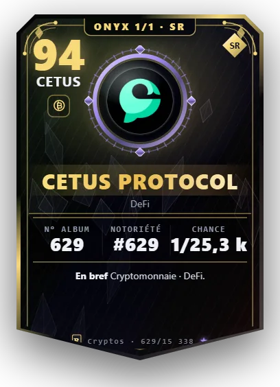 Carte Reflex Cetus Protocol, version Onyx 1/1