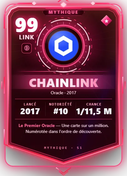 Carte Reflex Chainlink, version Mythique « Le Premier Oracle »